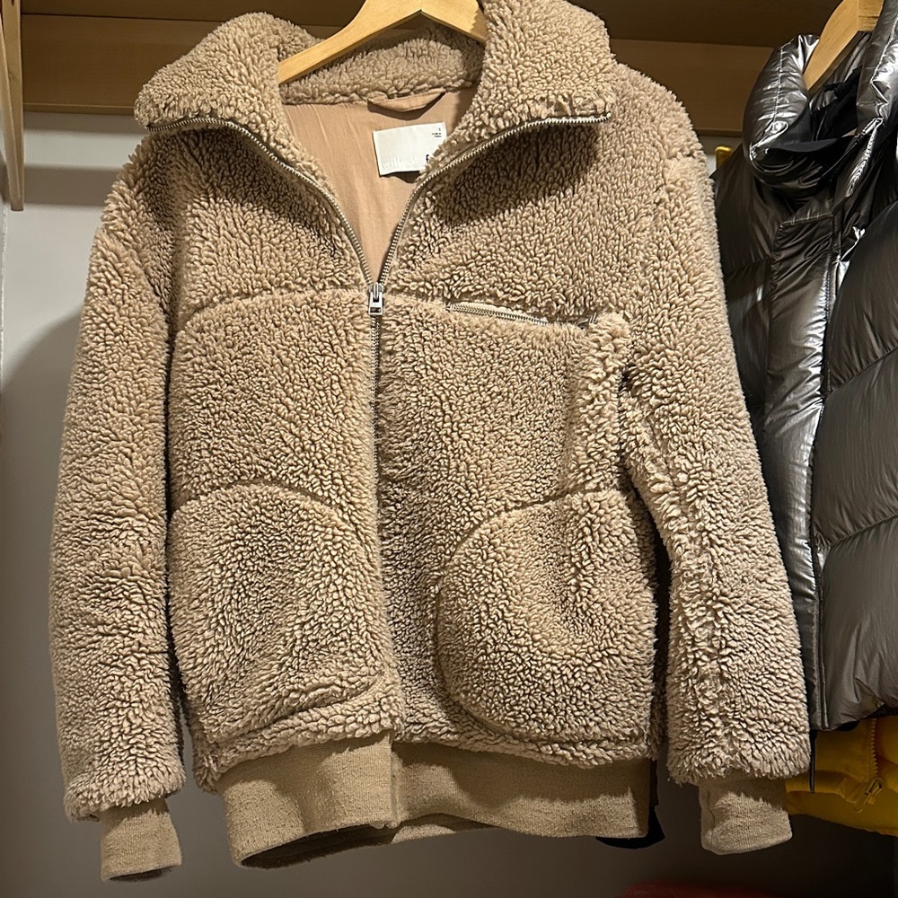 Wilfred Free Beige Sherpa Jacket